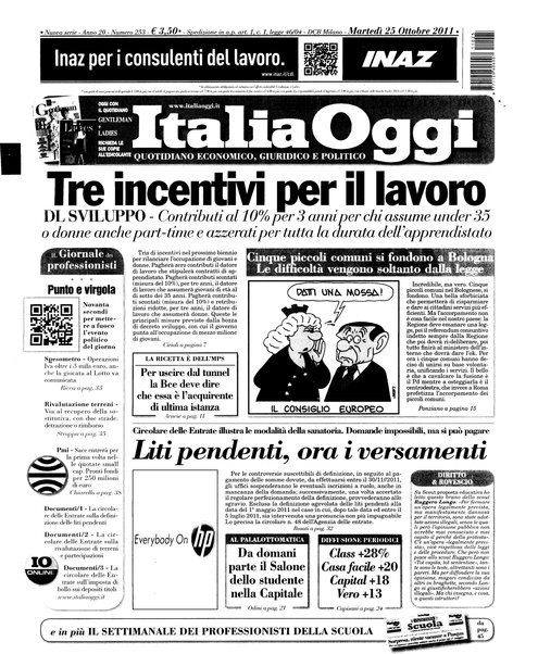 Italia oggi : quotidiano di economia finanza e politica